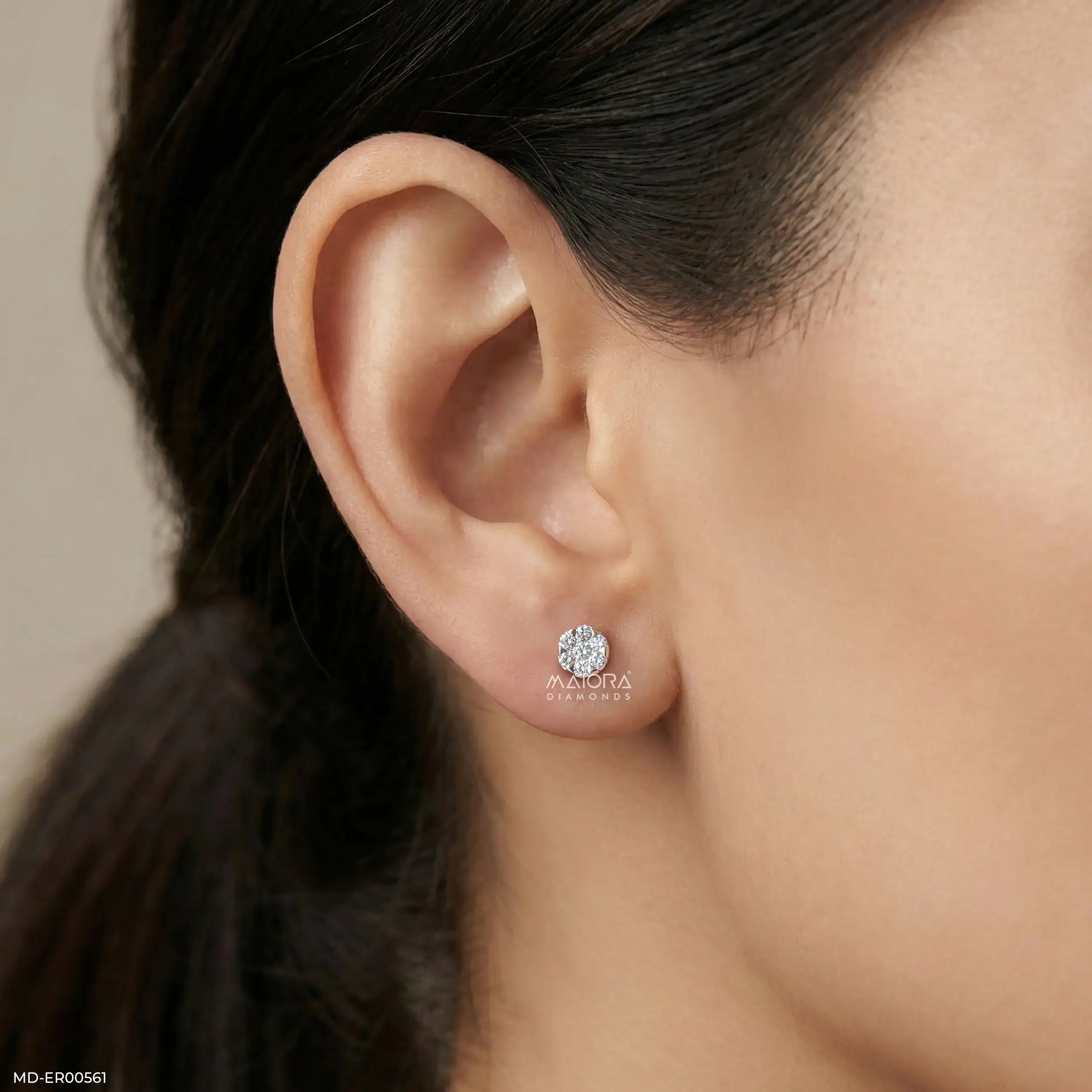 0.30 Carat Glimmering Sun Lab Diamond Studs 14K Yellow Gold