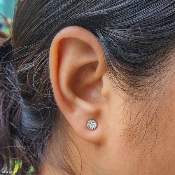 Glimmering Sun Lab Diamond Studs 14K Yellow Gold