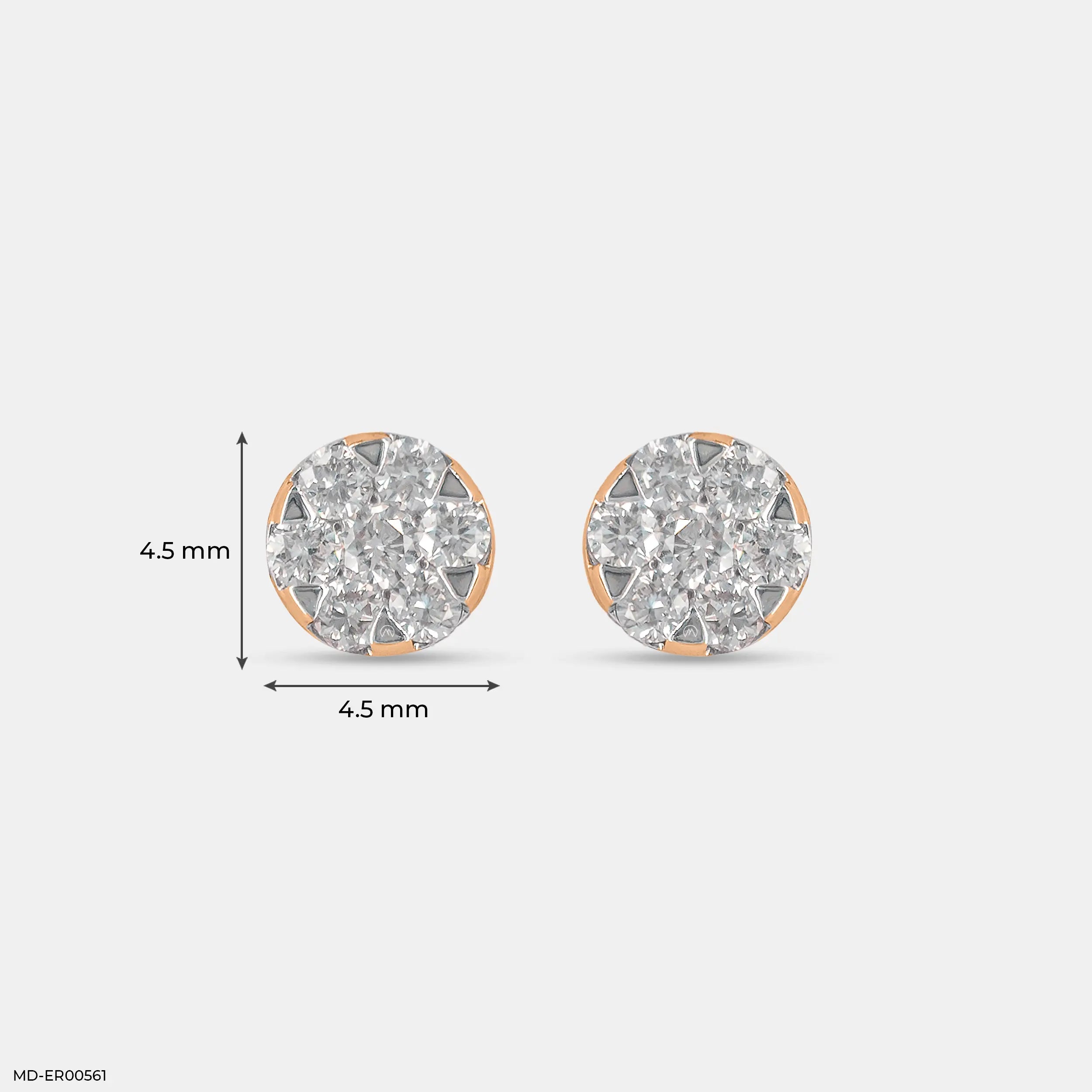 0.30 Carat Glimmering Sun Lab Diamond Studs 14K Yellow Gold