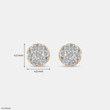 0.30 Carat Glimmering Sun Lab Diamond Studs 14K Yellow Gold