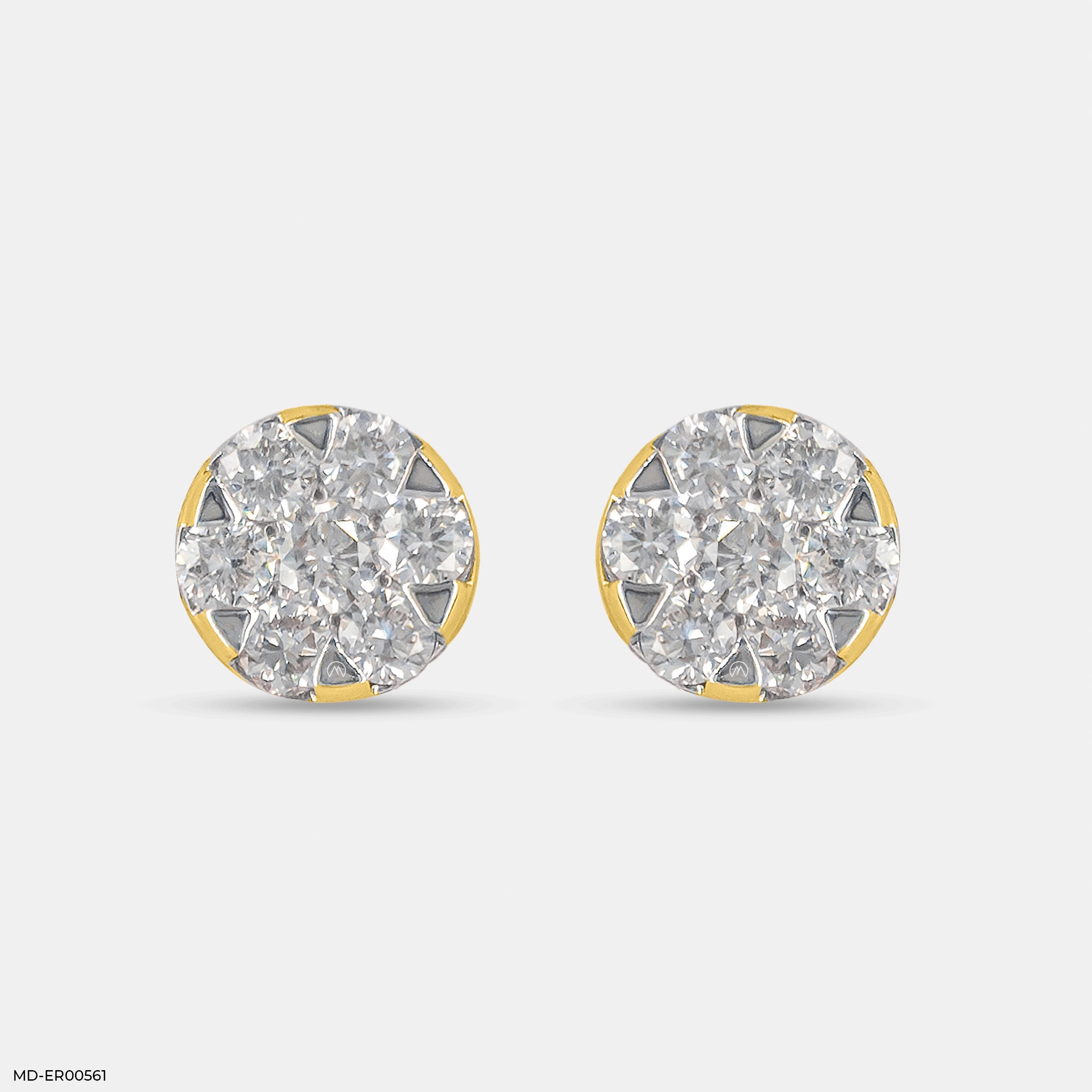0.30 Carat Glimmering Sun Lab Diamond Studs 14K Yellow Gold