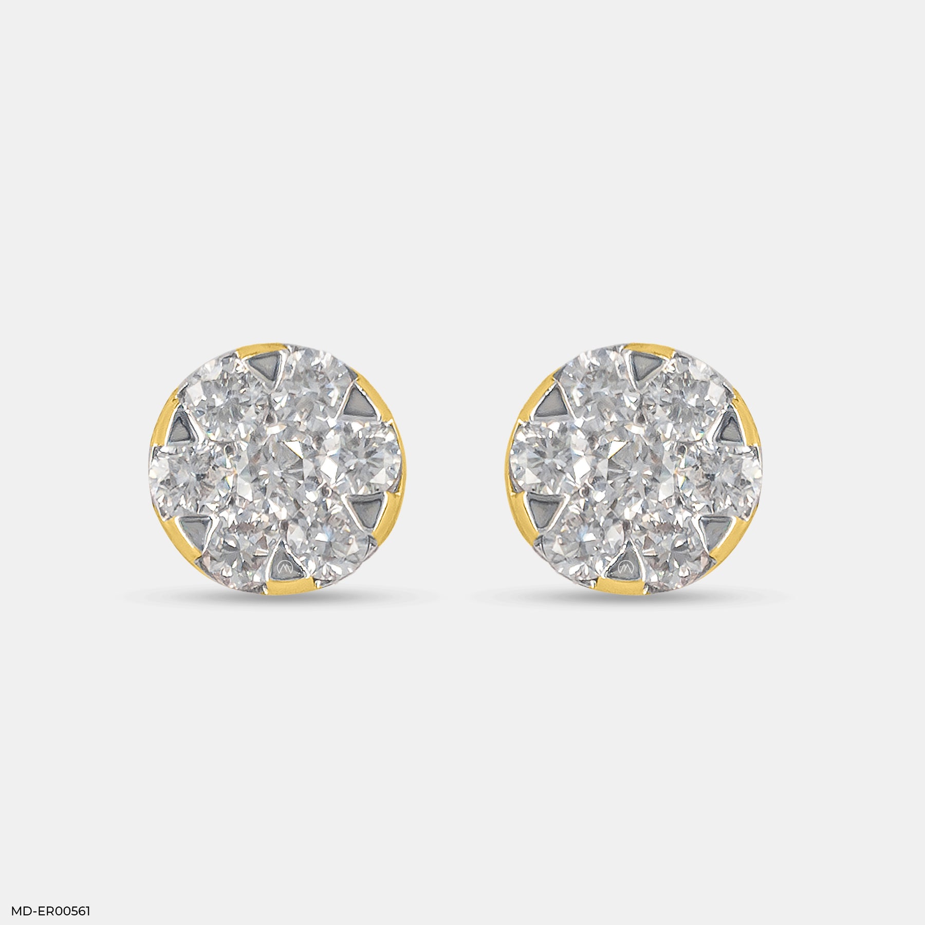 0.30 Carat Glimmering Sun Lab Diamond Studs 14K Yellow Gold