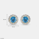 2 Carat Ocean's Embrace Lab Diamond Studs 18K Yellow Gold