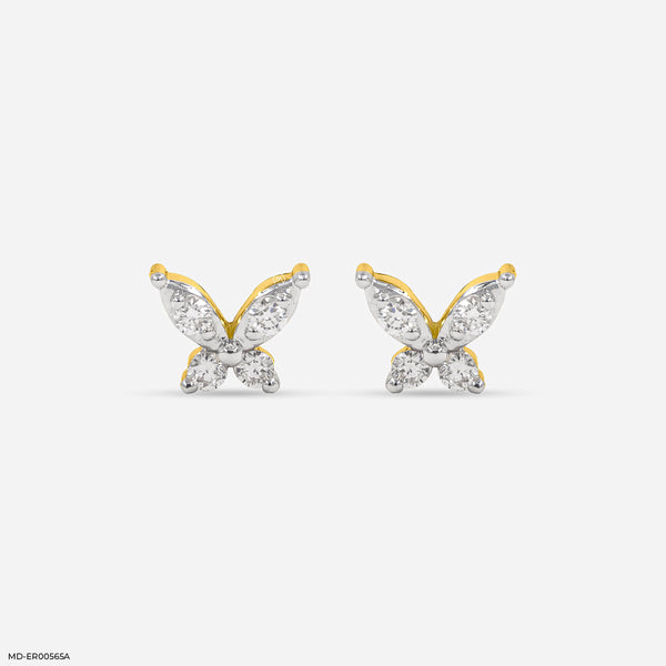 Diamond Flutter Lab Diamond Studs 14K Yellow Gold
