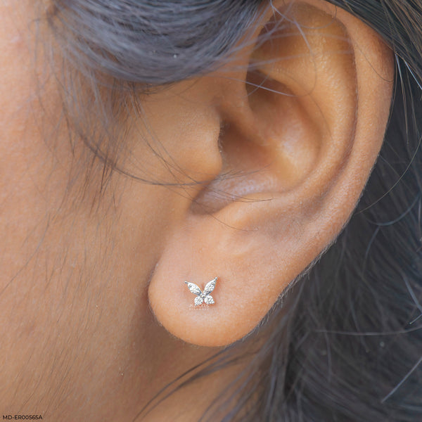 Diamond Flutter Lab Diamond Studs 14K Yellow Gold