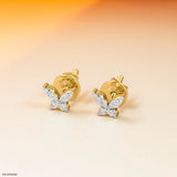 Diamond Flutter Lab Diamond Studs 14K Yellow Gold