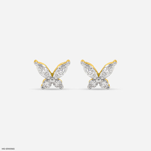 Diamond Flutter Lab Diamond Studs 14K Yellow Gold