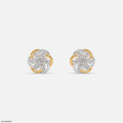 Twisted Knot Cluster Diamond Earrings