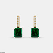 Emerald Cascade Hoops Earrings 18K Yellow Gold