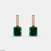 Emerald Cascade Hoops Earrings