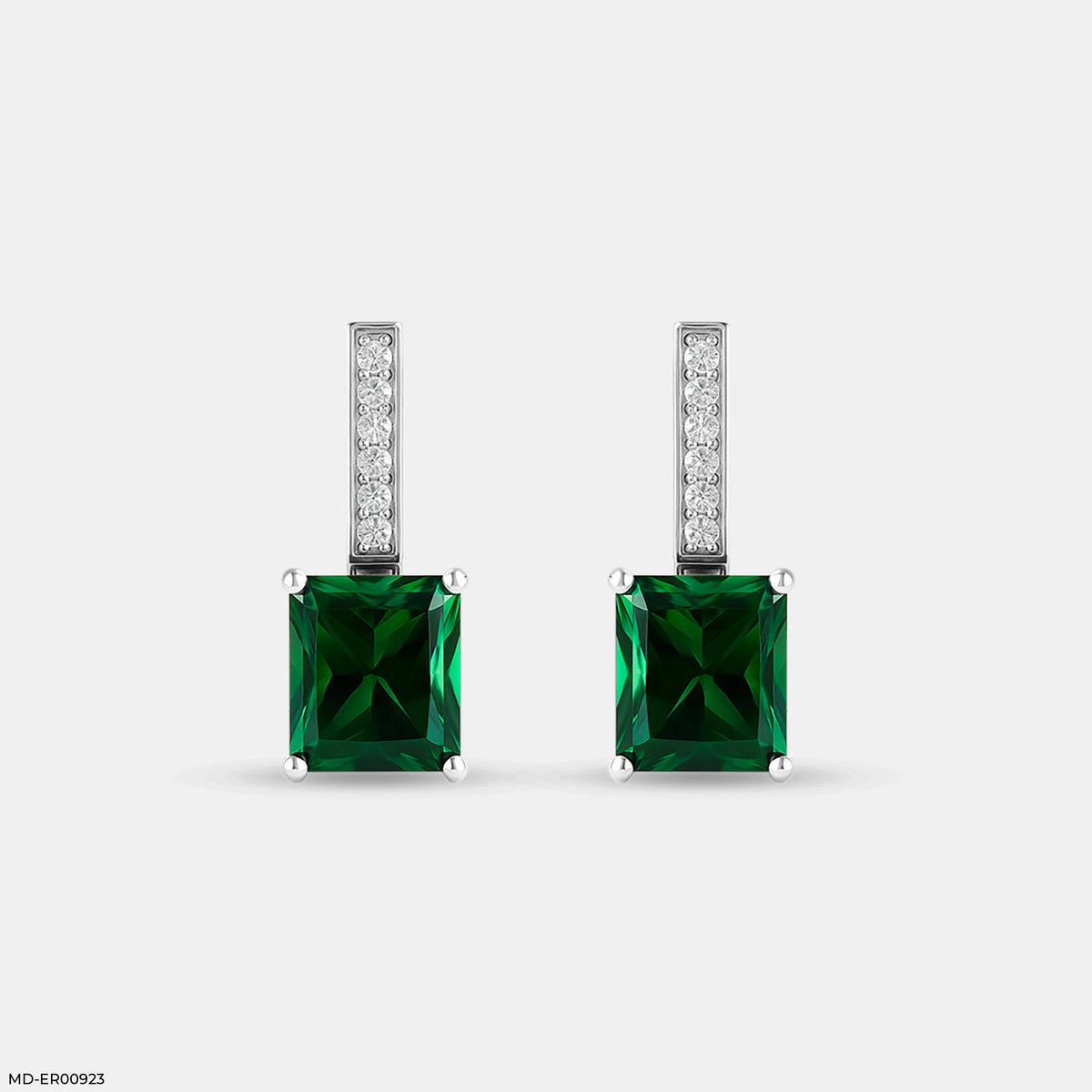 Emerald Cascade Hoops Earrings