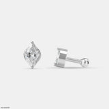 Solitaire Marquise Studs 14K Rose Gold