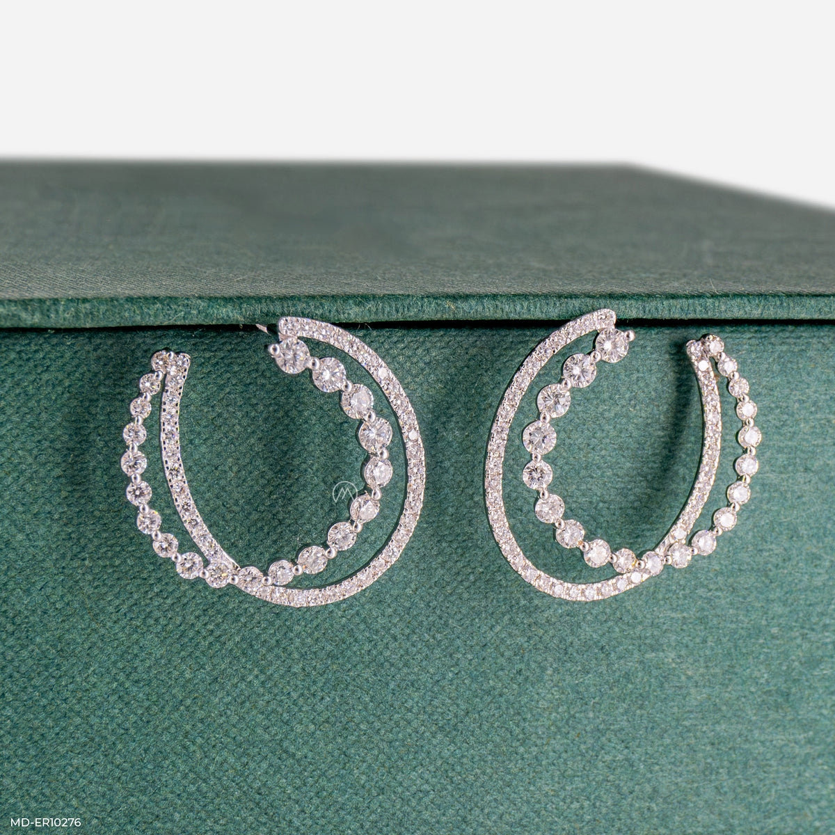 Duo Diamond Hoops Earrings