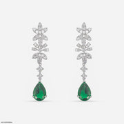 2.25 Carat Ethereal Gems And Lab Diamond Danglers 14K White Gold