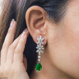 2.25 Carat Ethereal Gems And Lab Diamond Danglers 14K White Gold