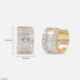 Imperial Spark Diamond Hoops Earrings 9K White Gold