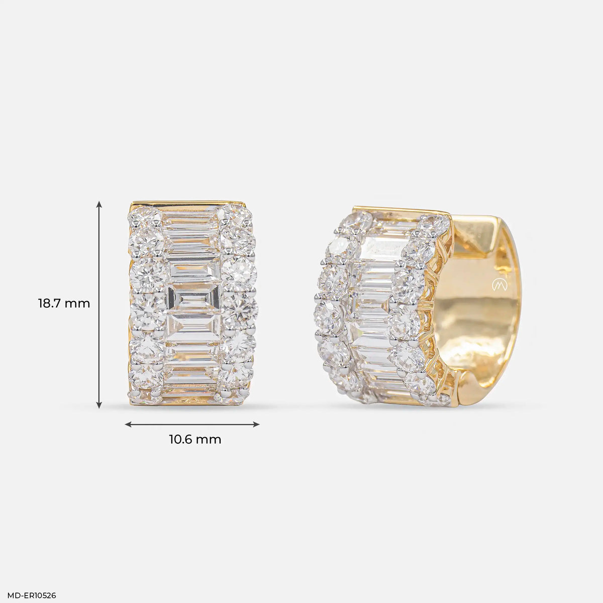 Imperial Spark Diamond Hoops Earrings