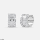 Imperial Spark Diamond Hoops Earrings 9K White Gold