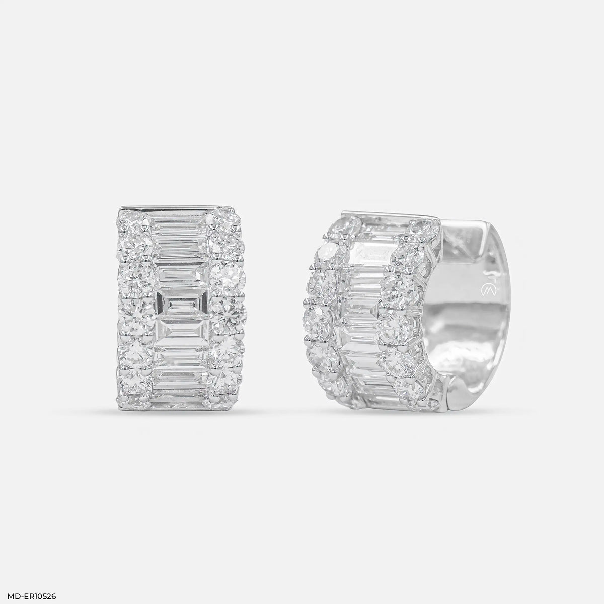 Imperial Spark Diamond Hoops Earrings