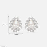 3.5 Carat Pearl Of Perfection Lab Diamond Stud 14K White Gold