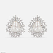 3.5 Carat Pearl Of Perfection Lab Diamond Stud 14K White Gold