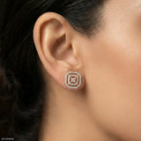 Dazzle Double Halo Diamond Earring Platinum 950