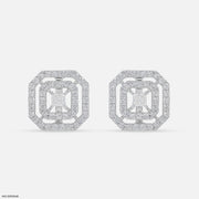 Dazzle Double Halo Diamond Earring 14K White Gold