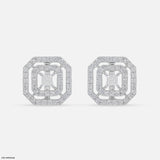 Dazzle Double Halo Diamond Earring 14K Yellow Gold