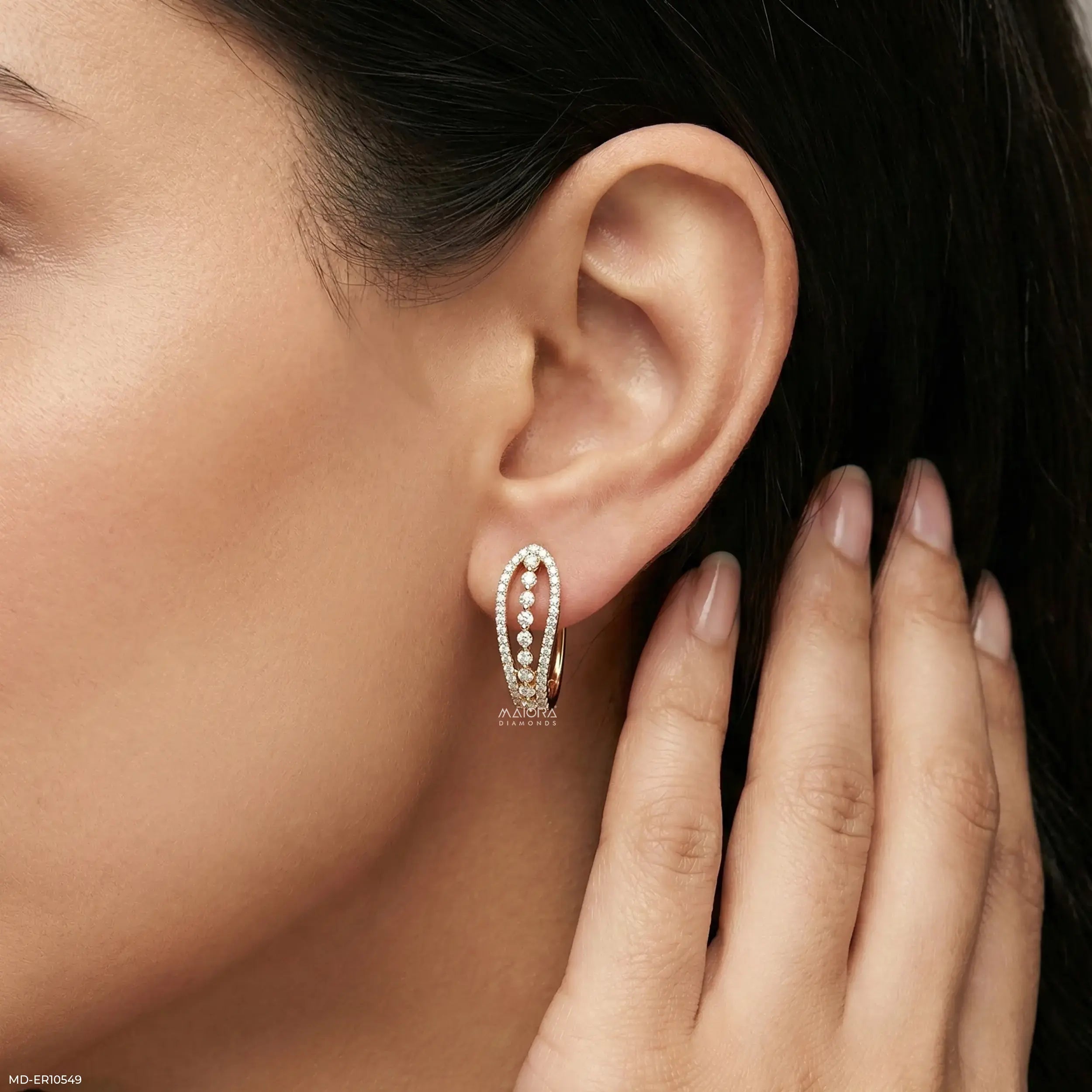 Nazaakat Balli Earrings 9K Yellow Gold