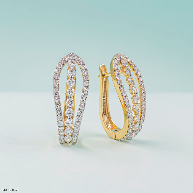 Nazaakat Balli Earrings 14K Yellow Gold