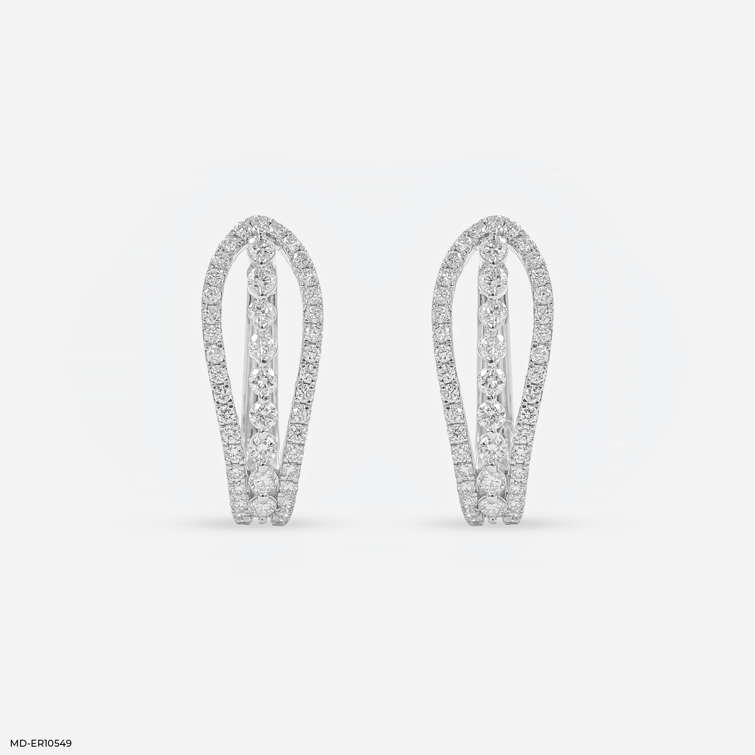 Nazaakat Balli Earrings 14K White Gold