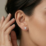 1 Carat Classic Brilliant-Cut Lab Diamond Studs 14K Yellow Gold