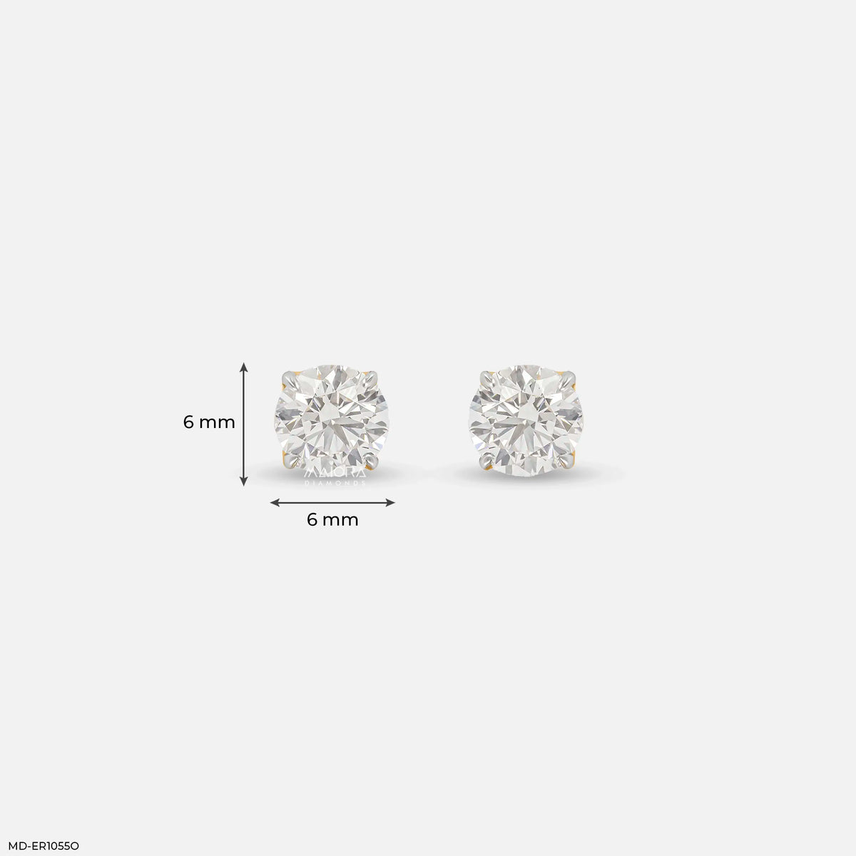 1 Carat Classic Brilliant-Cut Lab Diamond Studs