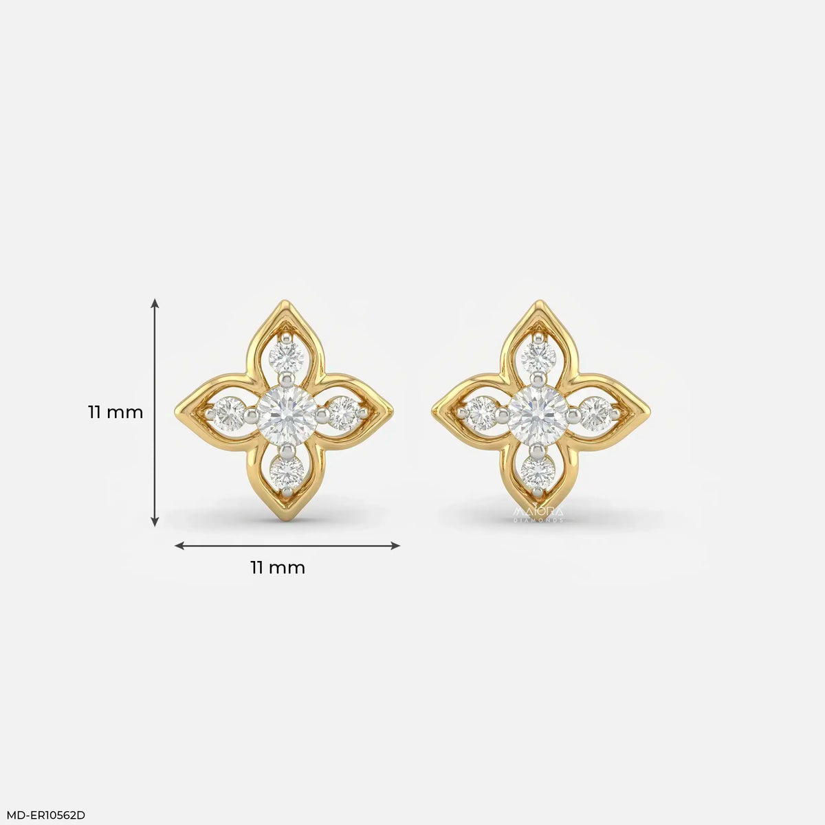 0.25 Carat Elara Petal Lab Diamond Stud Earrings