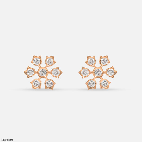 Pankhuri Diamond Studs 18K Rose Gold