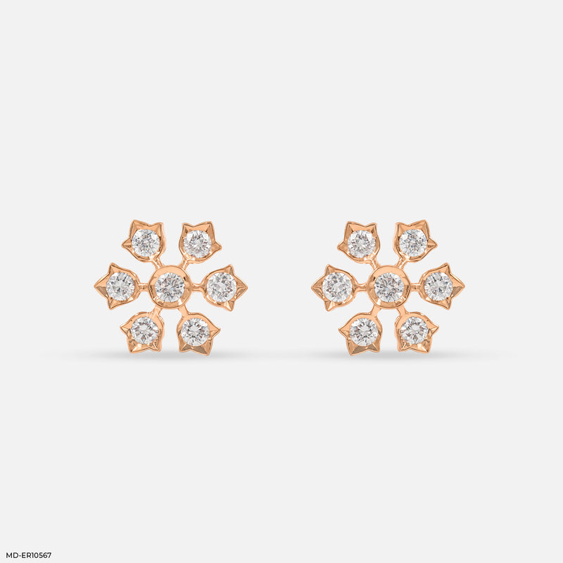 Pankhuri Diamond Studs 14K Rose Gold