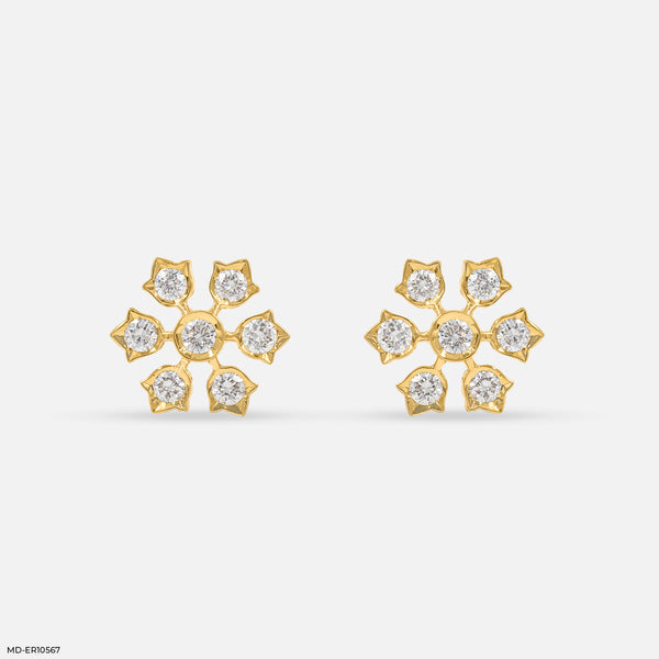 Pankhuri Diamond Studs 14K Yellow Gold