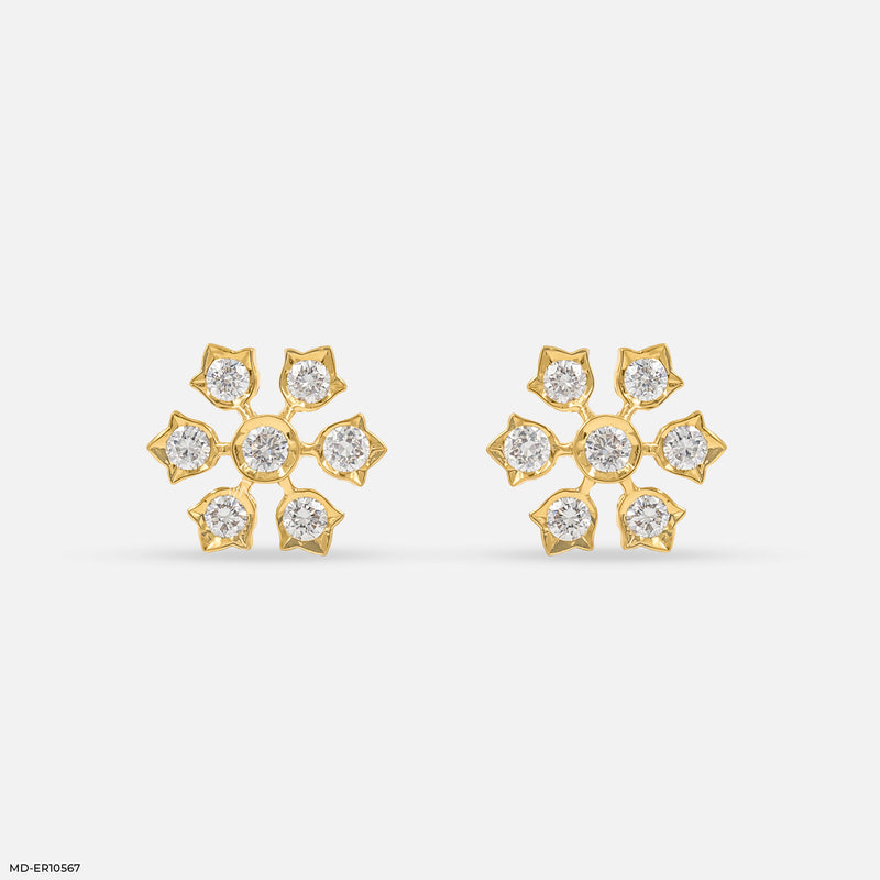 Pankhuri Diamond Studs 14K Rose Gold
