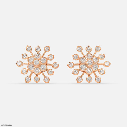 Starlight Burst Studs 14K Yellow Gold