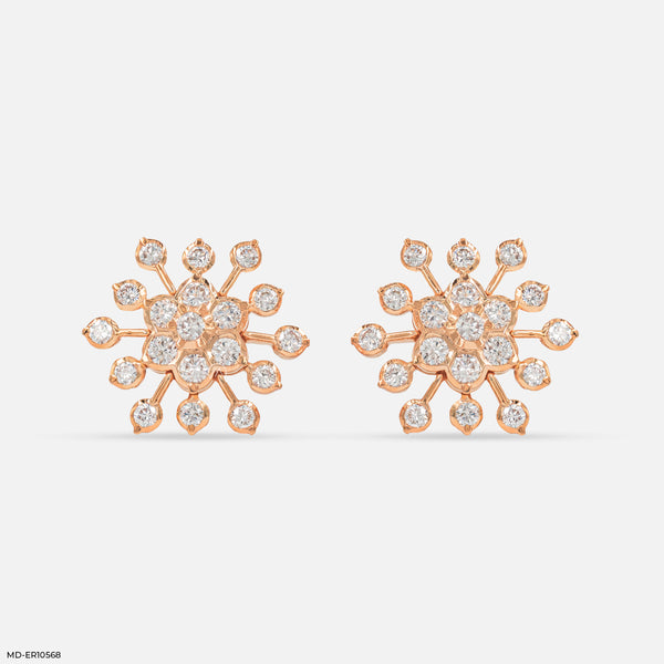 Starlight Burst Studs 14K Yellow Gold