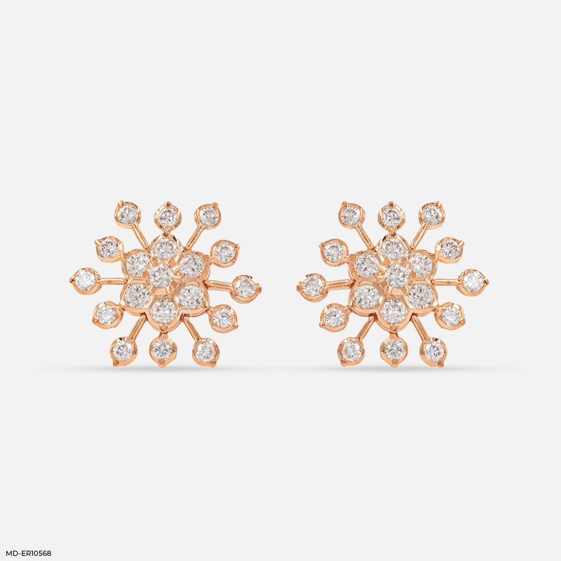 Starlight Burst Studs 14K Yellow Gold
