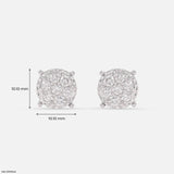 Exquisite Bunch Diamond Earrings 9K Yellow Gold