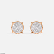 Exquisite Bunch Diamond Earrings 9K Rose Gold