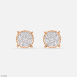 Exquisite Bunch Diamond Earrings 9K Yellow Gold