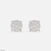 Exquisite Bunch Diamond Earrings 9K White Gold