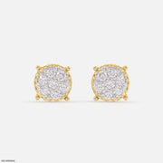 Exquisite Bunch Diamond Earrings 18K Yellow Gold