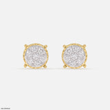 Exquisite Bunch Diamond Earrings 9K Yellow Gold