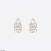 0.5 Carat Pear Pop Lab Diamond Solitaire Stud