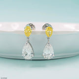 Vivid Drop Solitaire Earrings 9K Rose Gold