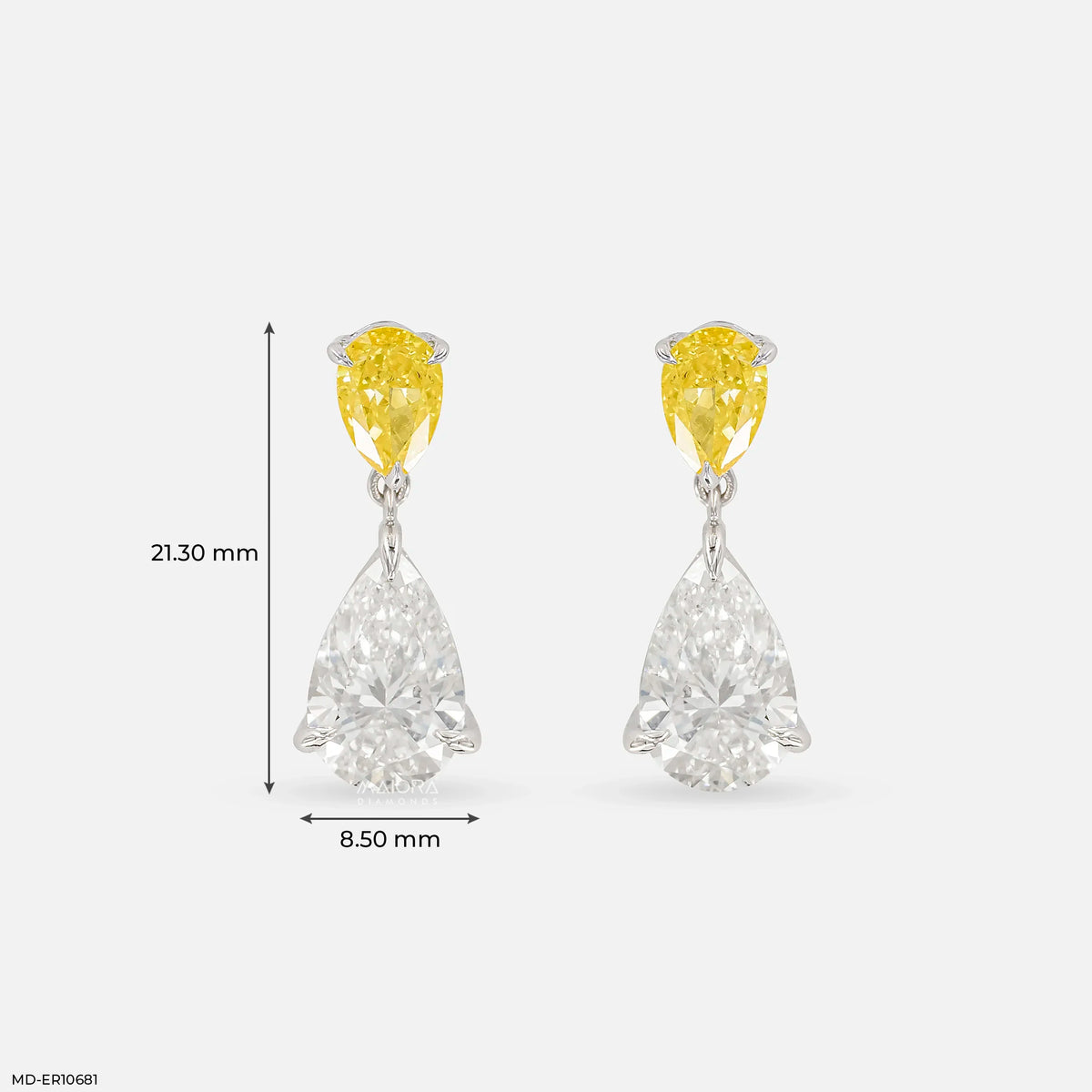 Vivid Drop Solitaire Earrings